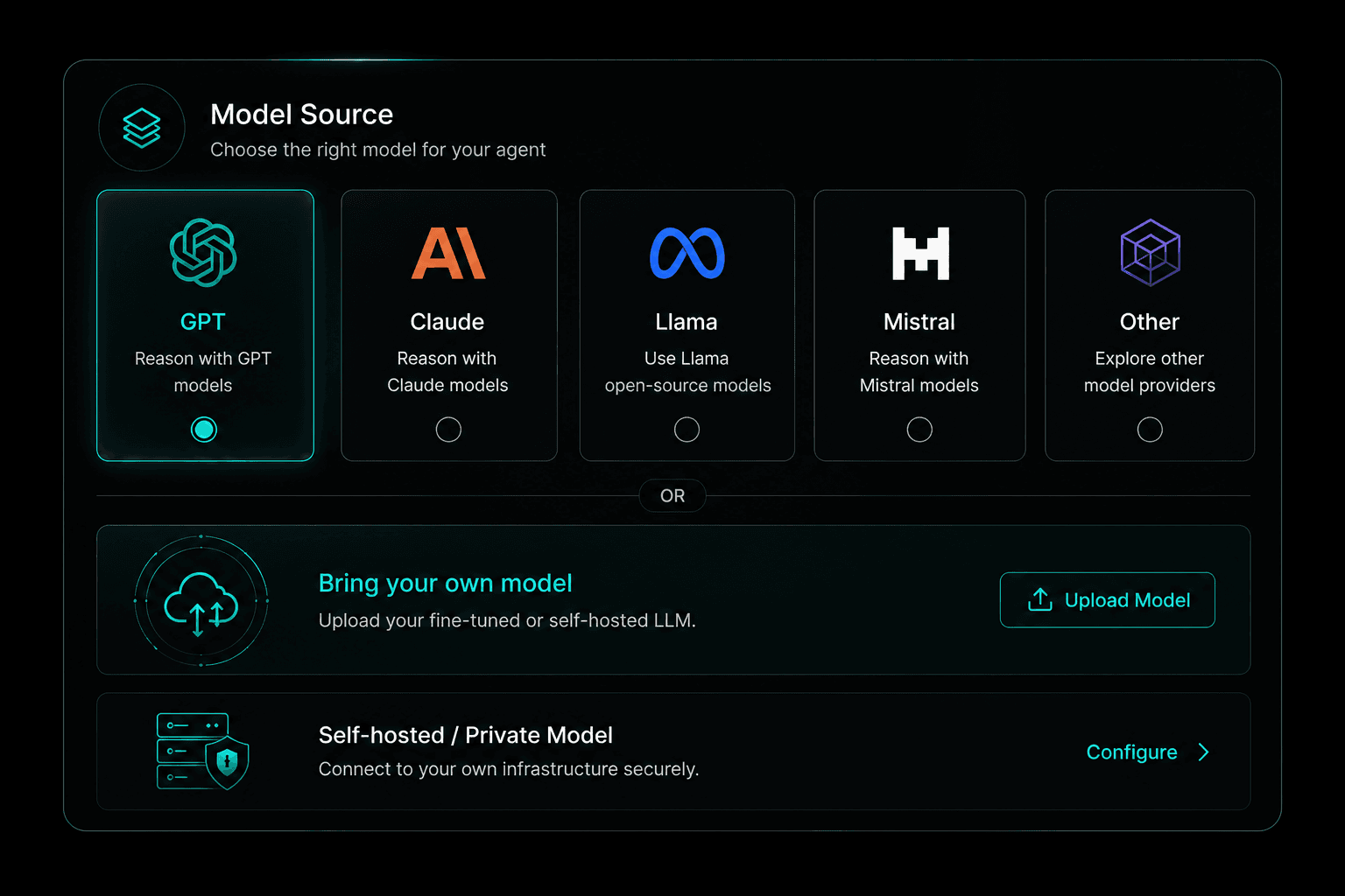 Choose the model workflow