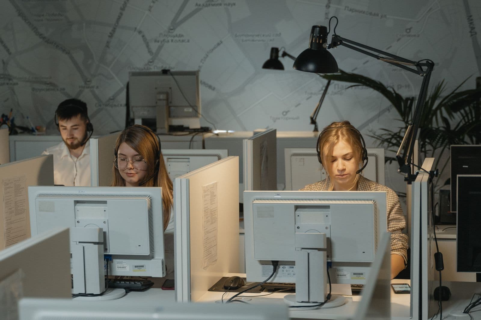 Outbound call team working from a dedicated operations floor