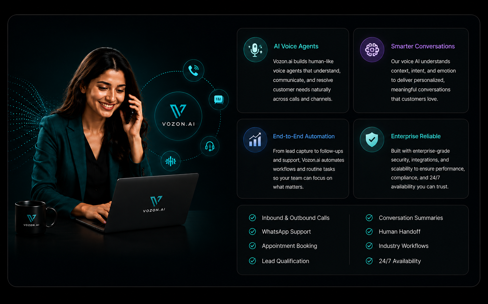 Vozon.ai AI voice agents platform